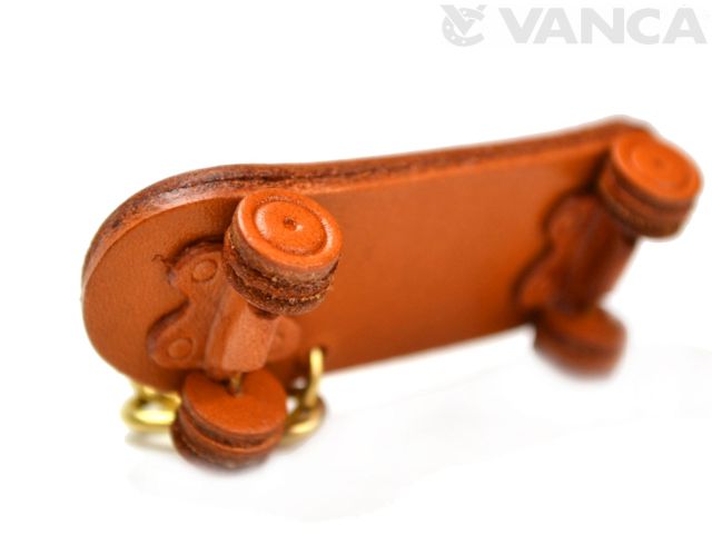 VANCA　本革レザーキーホルダー　スケートボード