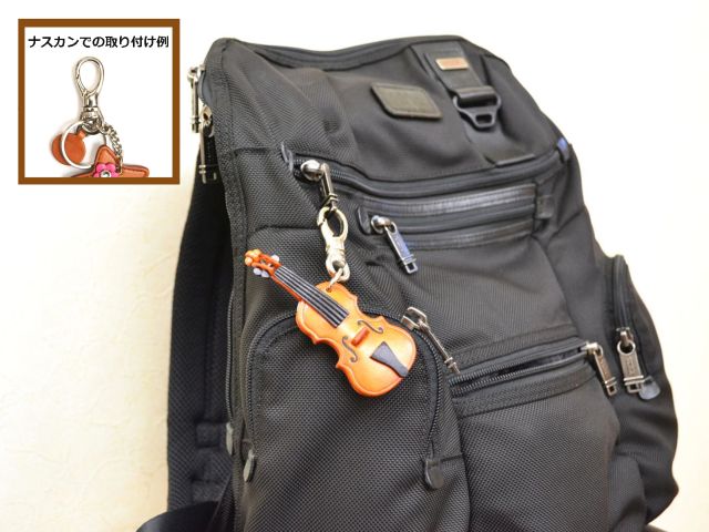 ヴァイオリン 革雑貨 バッグチャーム キーホルダー VANCA バンカクラフト